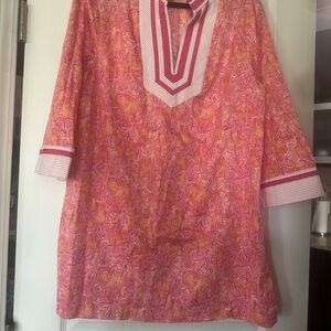 Brooks Brothers Pink and Orange Tunic